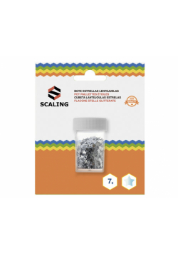 Cekiny-gwiazdki srebrne Scaling