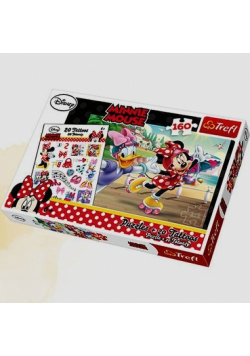 Minnie i Daisy na wrotkach Puzzle 160 + Tatuaże