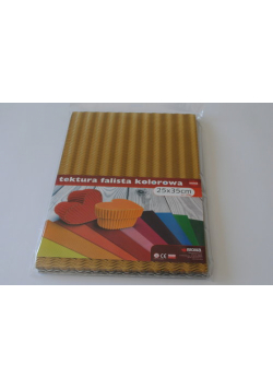 Tektura falista 3D 25cm x 35cm. złota/srebrna 10 sztuk