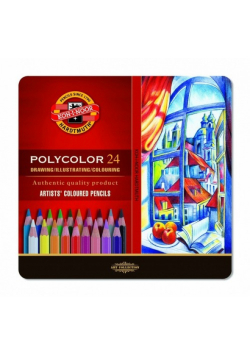 Kredki artystyczne Polycolor 24 kolory w metalowej kasecie