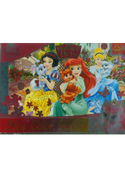 Puzzle 160 Shine Color Disney Księżniczki i ich zwierzaki