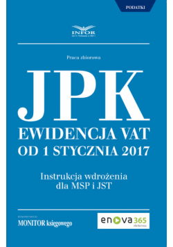 JPK Ewidencja VAT od 1 stycznia 2017