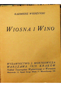 Wiosna i wino 1919 r.