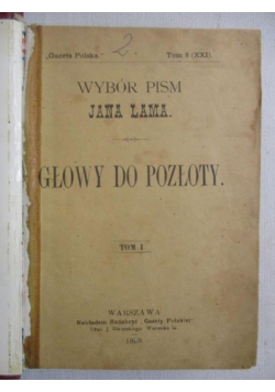 Wybór pism a a - Głowy do pozłoty, 1899r.
