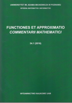 Functiones et Approximatio Commentarii Mathematici 54.1