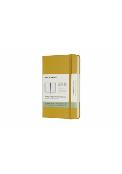 Kalendarz tygodniowy Moleskine 18M P, twarda oprawa, musztardowy