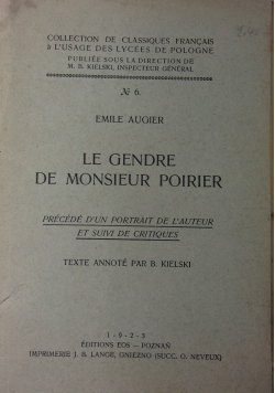 Le Gendre De Monsieur Poirier, 1923 r.