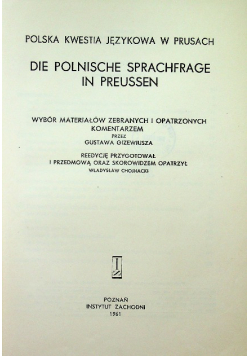 Polska kwestia językowa w Prusach