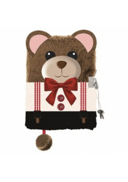 Pamiętnik A5 Włochacz z kłódką 3D My Little Friend Teddy Bear 96 k.