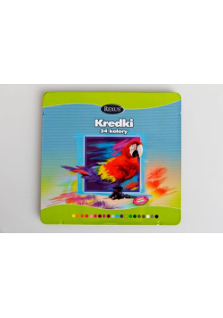 Kredki drewniane w metalowym pudelku 24 kolory
