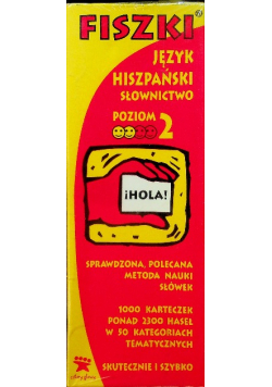 Fiszki język hiszpański słownictwo Poziom 2