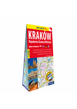 Kraków Niepołomice Skawina Wieliczka papierowy plan miasta 1:22 000