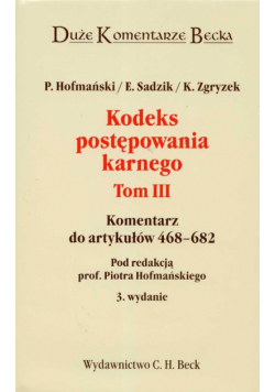 Kodeks postępowania karnego t.3