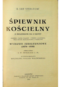 Śpiewnik kościelny 1947 r.