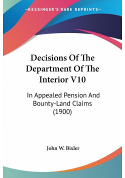 Decisions Of The Department Of The Interior V10