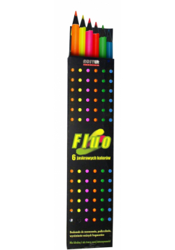 Kredki Fluo 6 kolorów