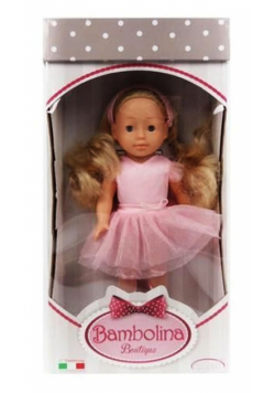 Lalka Bambolina Boutique różowa gładka