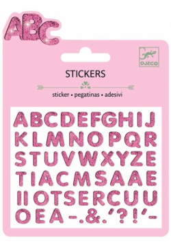 Naklejki z brokatowymi literkami