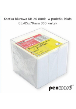 Kostka biurowa w pudełku biała 85x85x70mm 800K
