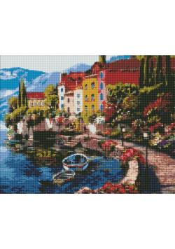 Diamentowa mozaika - Poranek nad jeziorem 40x50cm