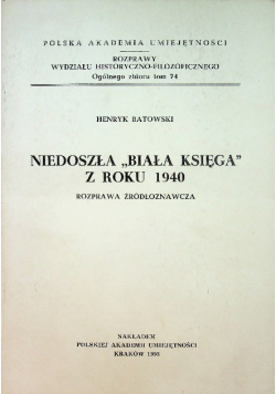 Niedoszła Biała Księga z roku 1940