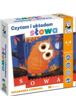 Czytam i układam słowa Układanka literowa Zestaw sowa