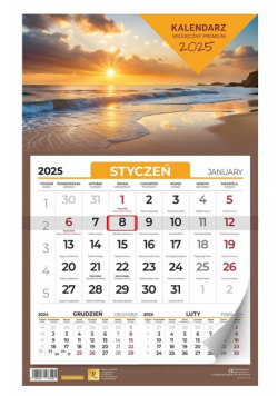 Kalendarz 2025 miesięczny Premium MIX