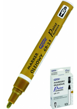 Marker olejowy Grand GR-25 złoty 12 sztuk