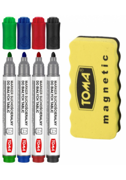 Marker do tablic 4 kolory + ścieracz
