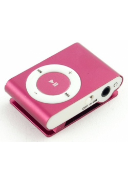 Odtwarzacz mini MP3 różowy