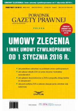 Umowy Zlecenia i inne umowy cywilno-prawne od 1 stycznia 2016