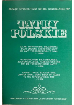 Zarząd topograficzny sztabu generalnego wp tatry polskie szlaki turystyczne