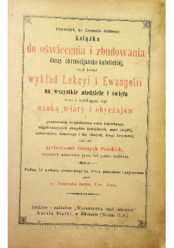 Książka do oświecenia i zbudowania duszy 1894 r.