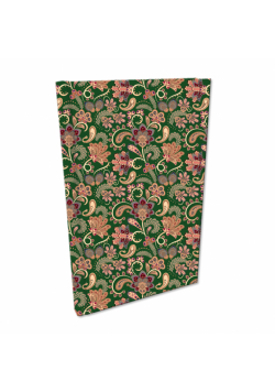 Notes A5 kratka Soft Touch Paisley Kwiaty Green
