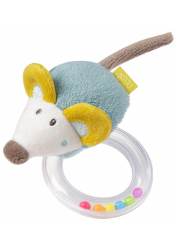 Maskotka z grzechotką Myszka 13 cm