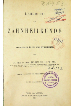 Lehrbuch der Zahnheilkunde 1884 r.