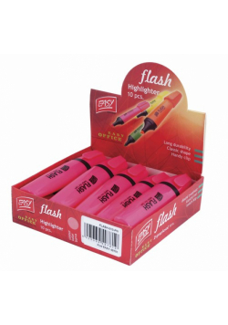 Zakreślacz różowy Flash 10 sztuk