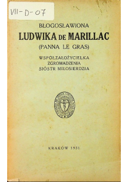 Błogosławiona Ludwika De Marillac 1931 r.