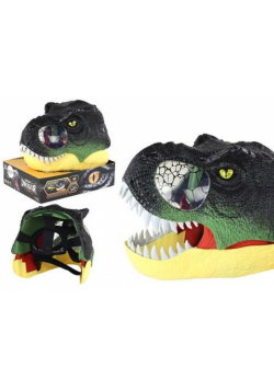 Czarna maska dinozaura regulowana światło dźwięk