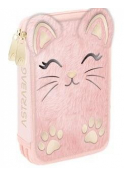 Piórnik poj z wyp Astrabag Fluffy Kitty ASTRA