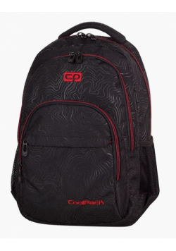 Plecak młodzieżowy CoolPack Basic Topography Red 27L