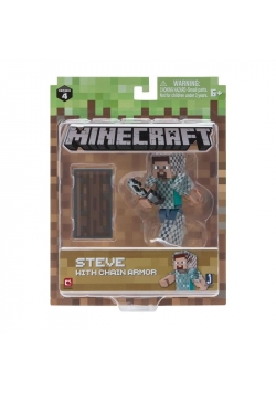 Minecraft - figurka Steve w zbroi z łańcucha