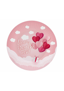 Talerzyki papierowe Love 18cm 6szt