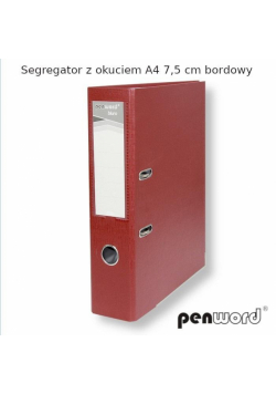 Segregator A4 z okuciem 7,5cm bordowy