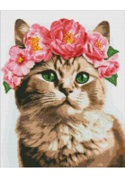 Diamentowa mozaika IDEYKA 40x50 cm Wyrafinowana Kotka