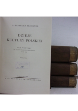 Dzieje kultury polskiej, Tom I-IV, 1939r.