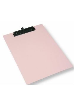 Deska A4 plastikowa z klipem pastel różowa