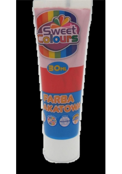 Farba plakatowa w tubie czerwona 30ml