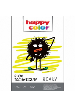 Paczka Blok techniczny biały A4 170g Happy Color 20sztuk