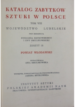 Katalog zabytków w Polsce. Tom VIII, zeszyt 18